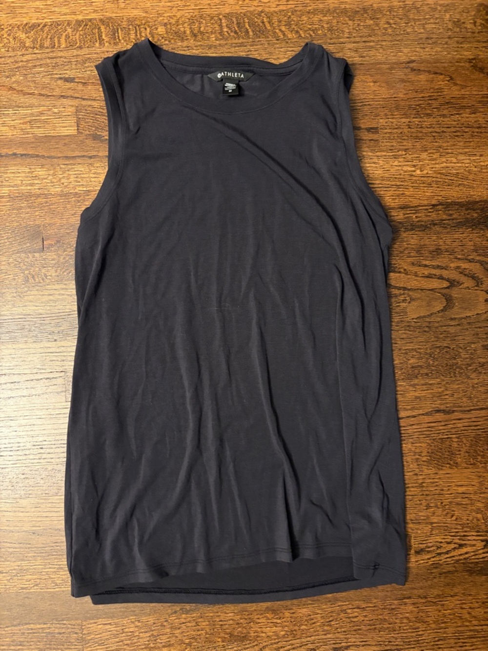 Athleta Black Sleeveless Crewneck Tank